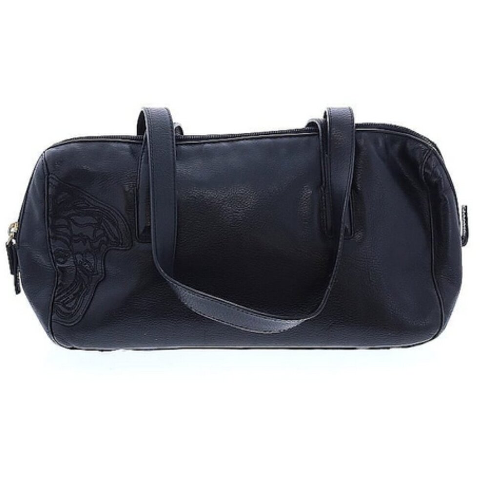 🖤 Vintage Gianni Versace Medusa Black Leather Long Purse Rare Collectible Icon